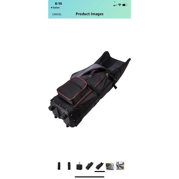 Golf Travel Bag Black, Durable Spacious Club MSRP $133 Amazon Basics Premium - Picture 8 of 8